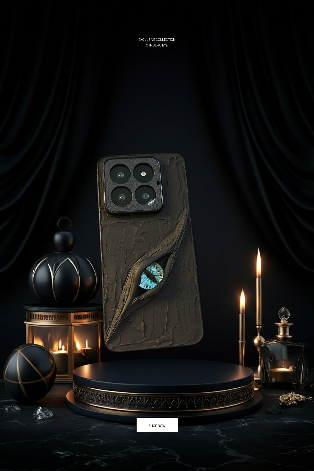 Pinterest Pin for Cthulhu Eye 3D Textured Phone Case for iPhone and Xiaomi 小米15 / 克苏鲁之眼