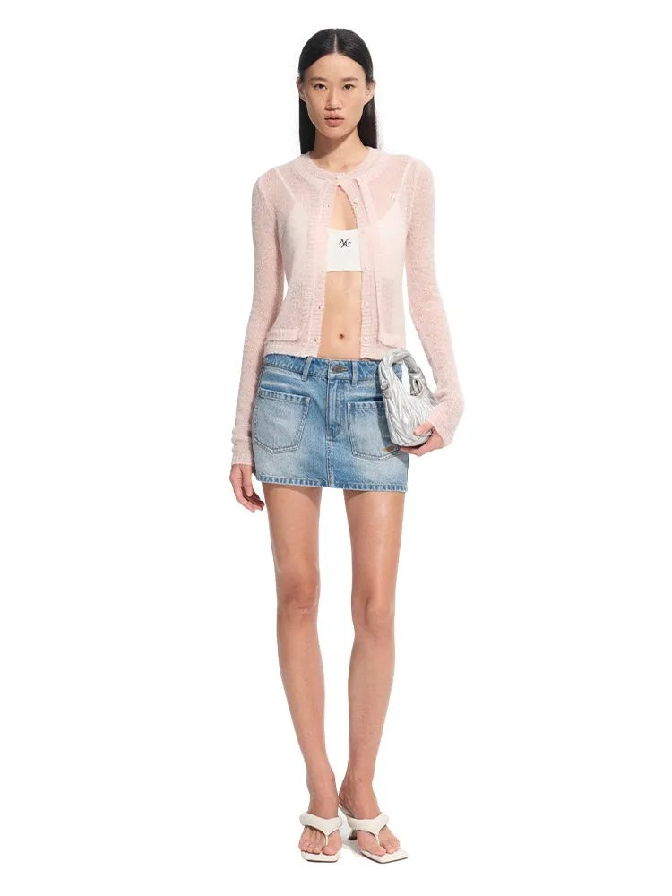 "Caracal Series" Washed Mini Skirt