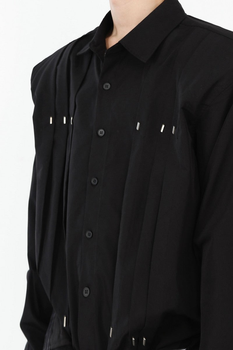 Metal Rivet Stitched Shirt