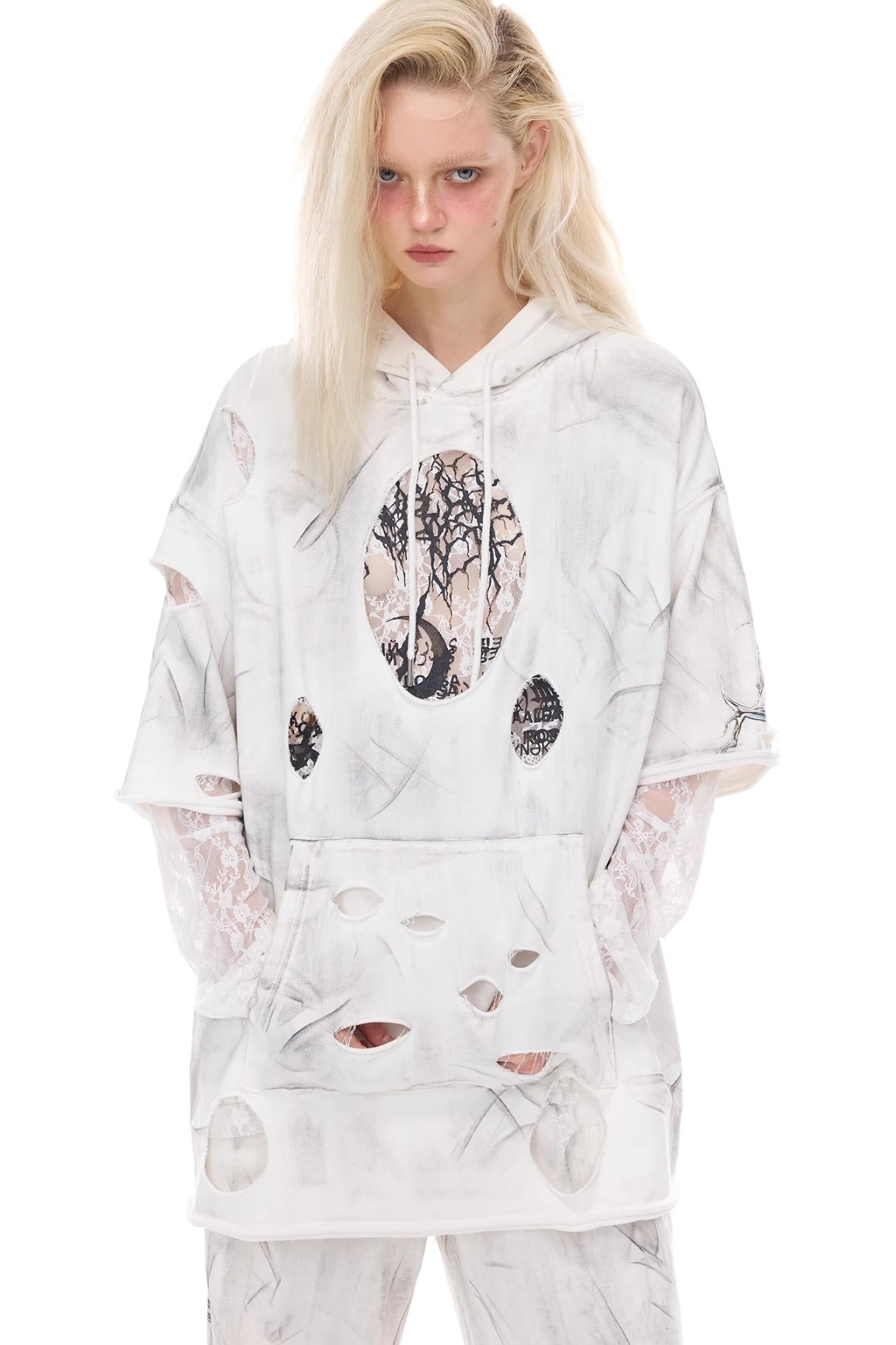 3D Cut-Out Hoodie
