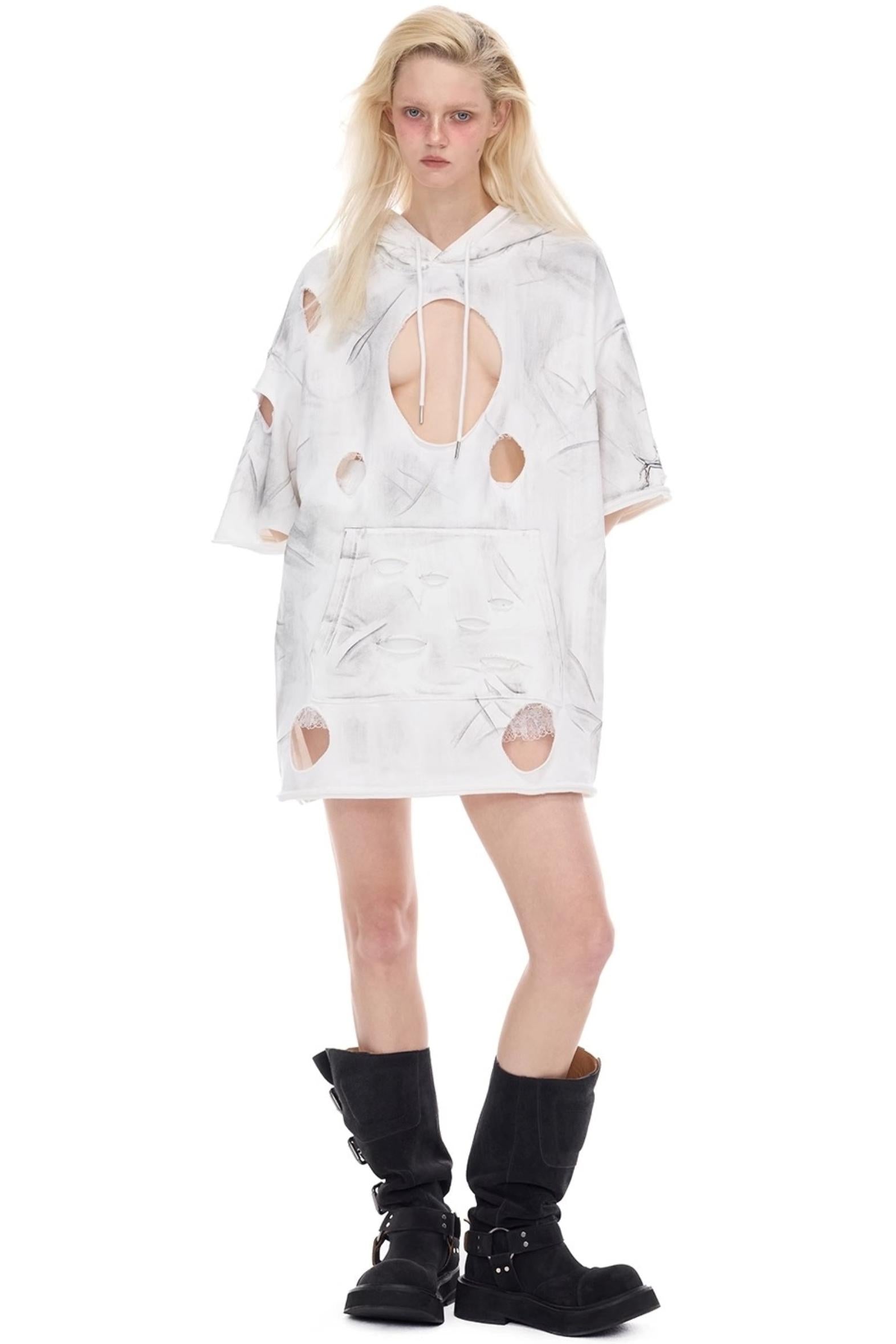 3D Cut-Out Hoodie