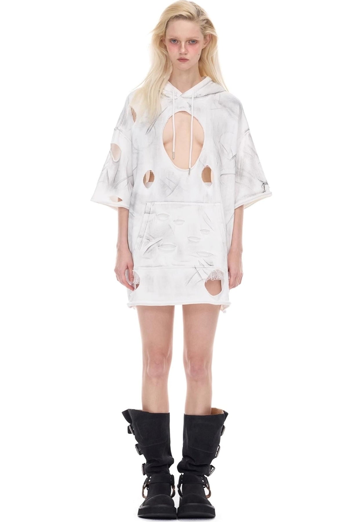 3D Cut-Out Hoodie