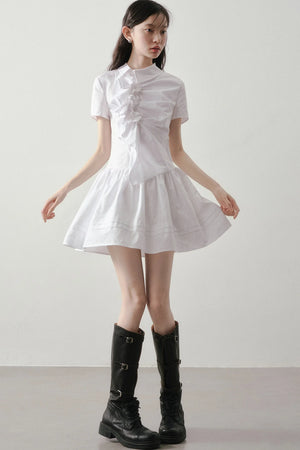 3D Floral Shirt Dress
