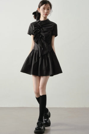 3D Floral Shirt Dress