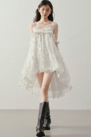 3D Floral Suspender Dress