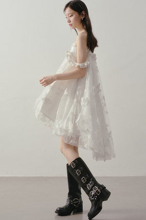 3D Floral Suspender Dress