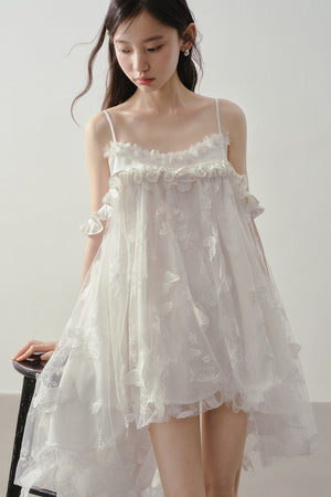 3D Floral Suspender Dress