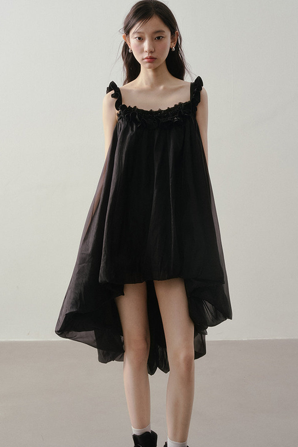 3D Floral Suspender Dress