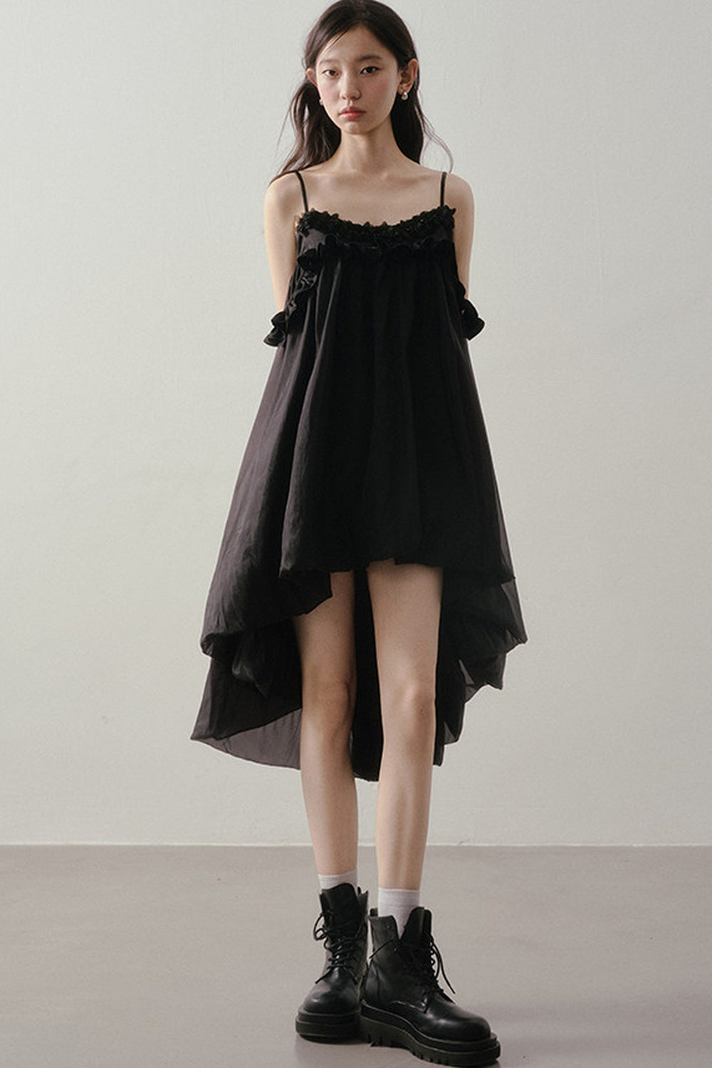 3D Floral Suspender Dress