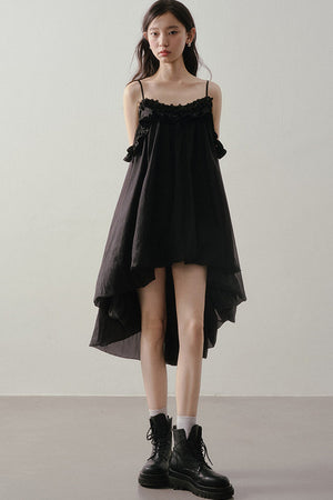 3D Floral Suspender Dress