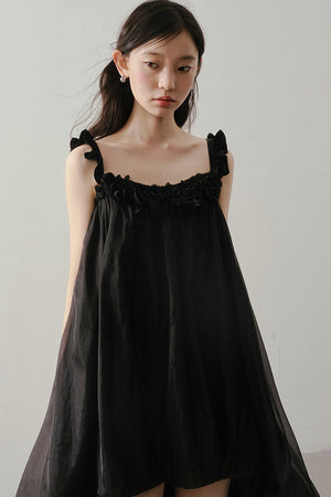 3D Floral Suspender Dress