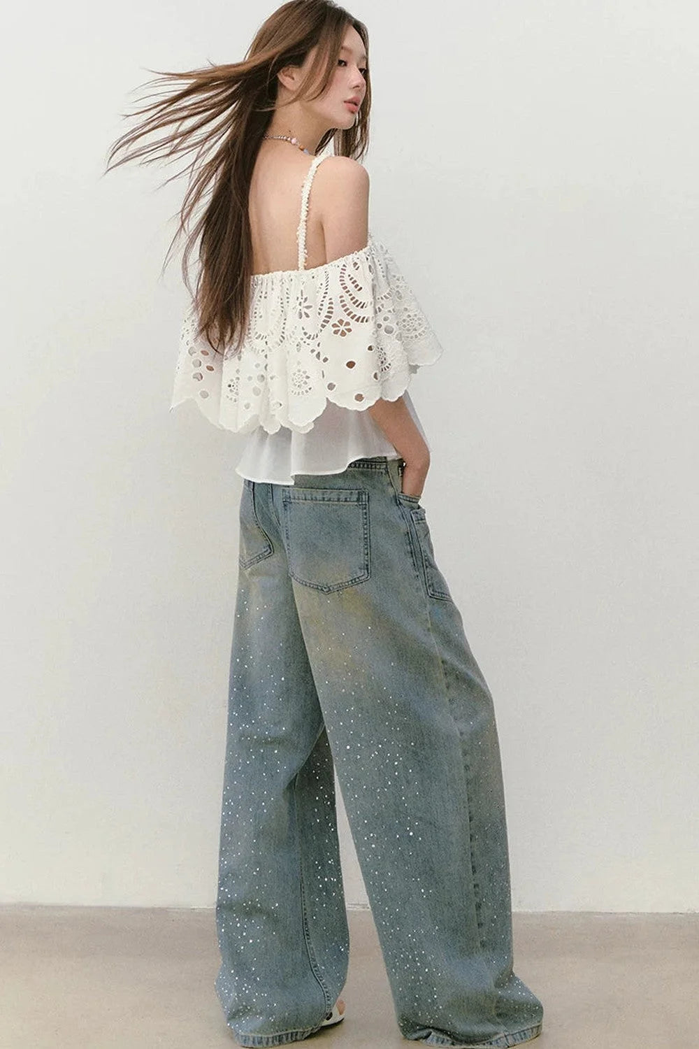3D Hollow-Out Embroidery Camisole Top