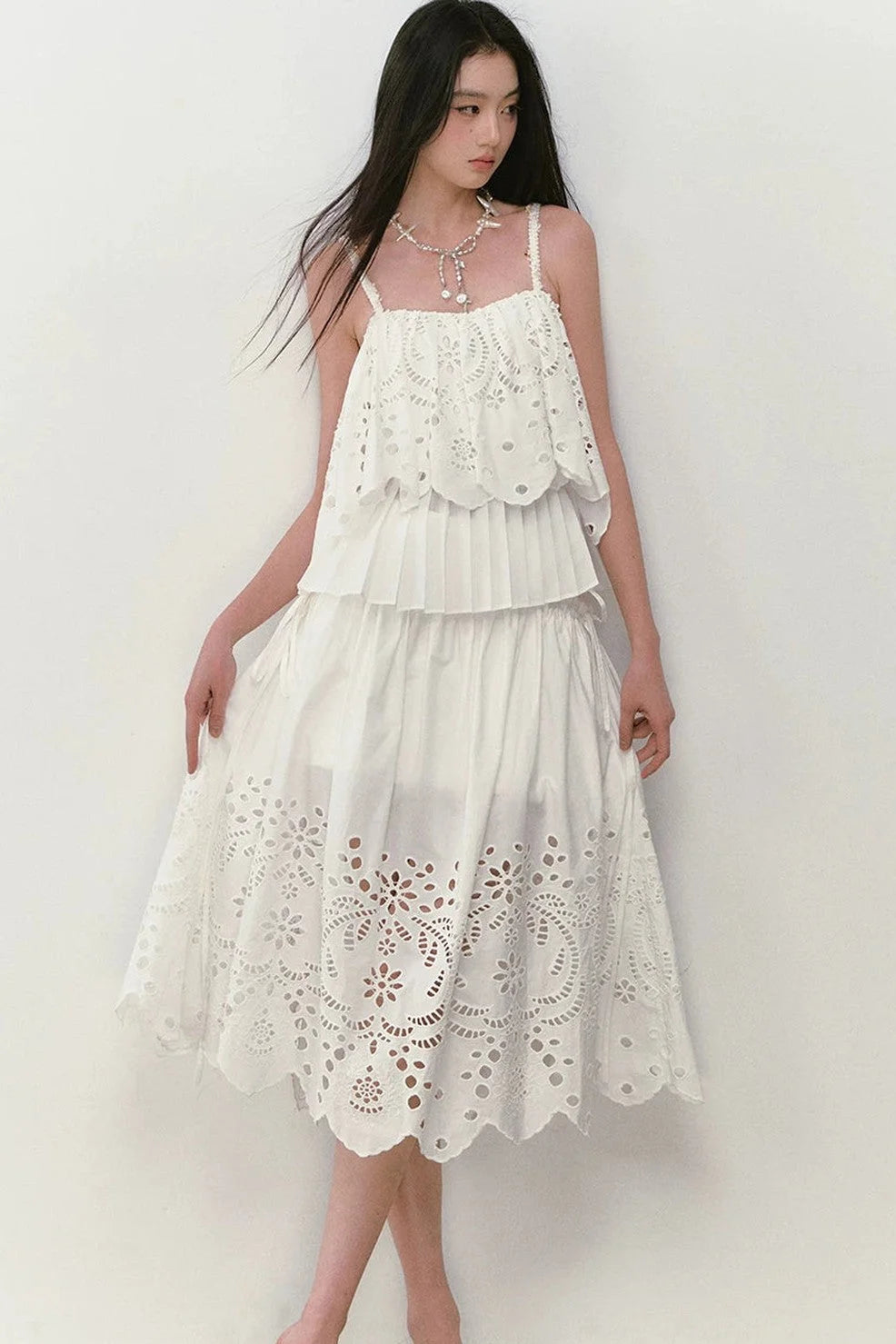 3D Hollow-Out Embroidery Camisole Top