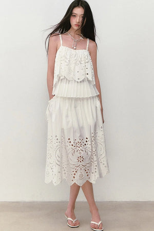 3D Hollow-Out Embroidery Camisole Top