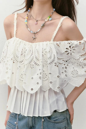 3D Hollow-Out Embroidery Camisole Top
