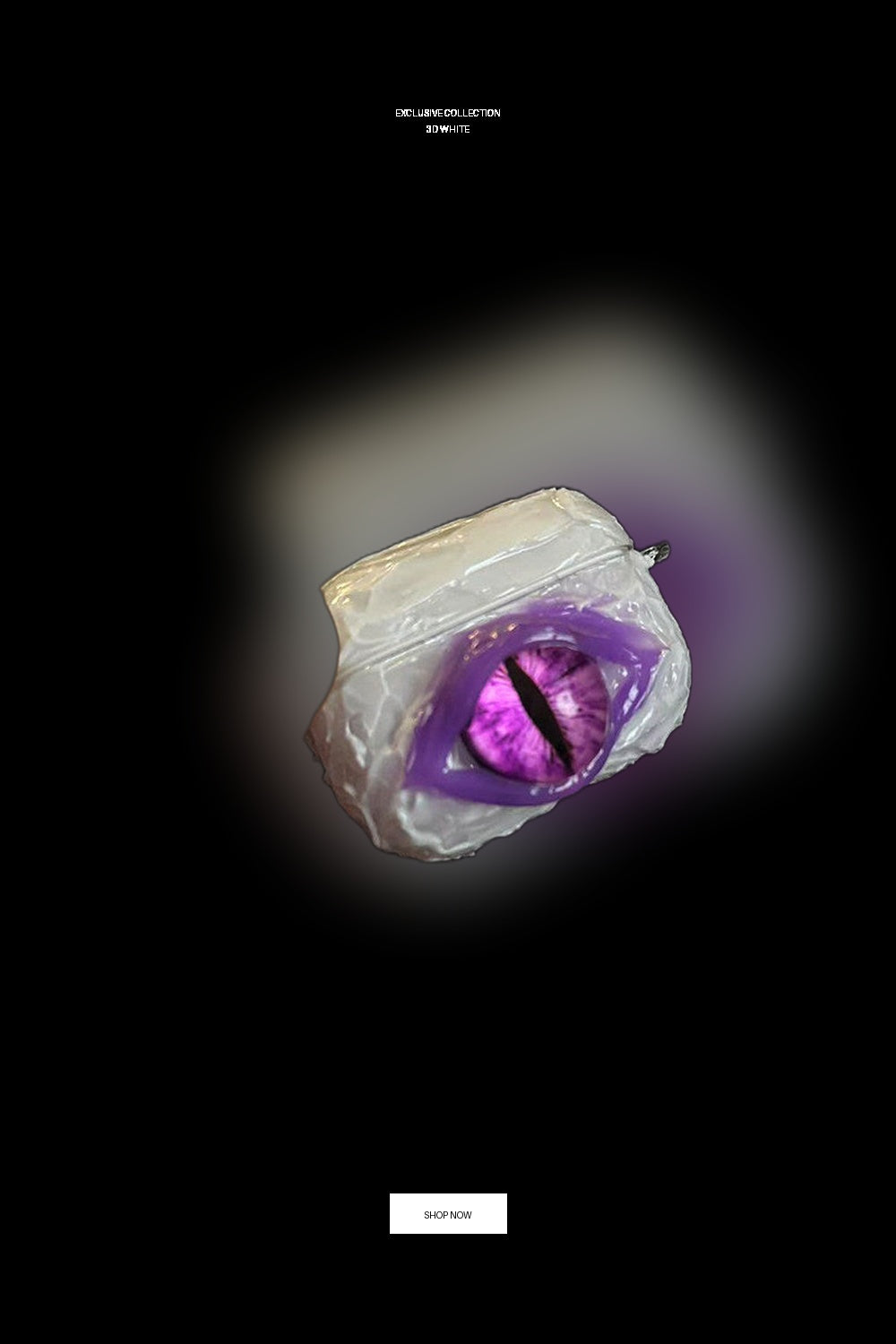 Pinterest Pin for 3D White Snow Purple Eye AirPods Case - Unique Protective Cover Apple AirPods 4 / White Snow Purple Eye