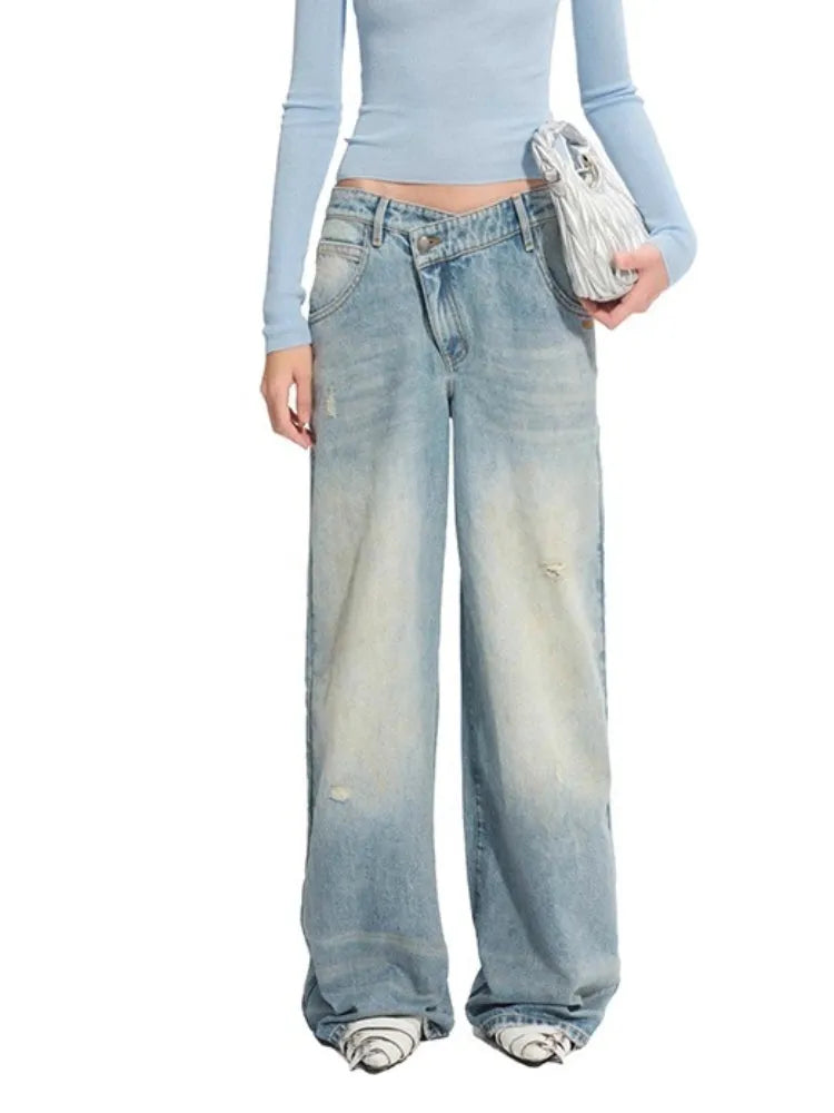 "Savanna Series" Washed Hand-rubbed Denim Jeans