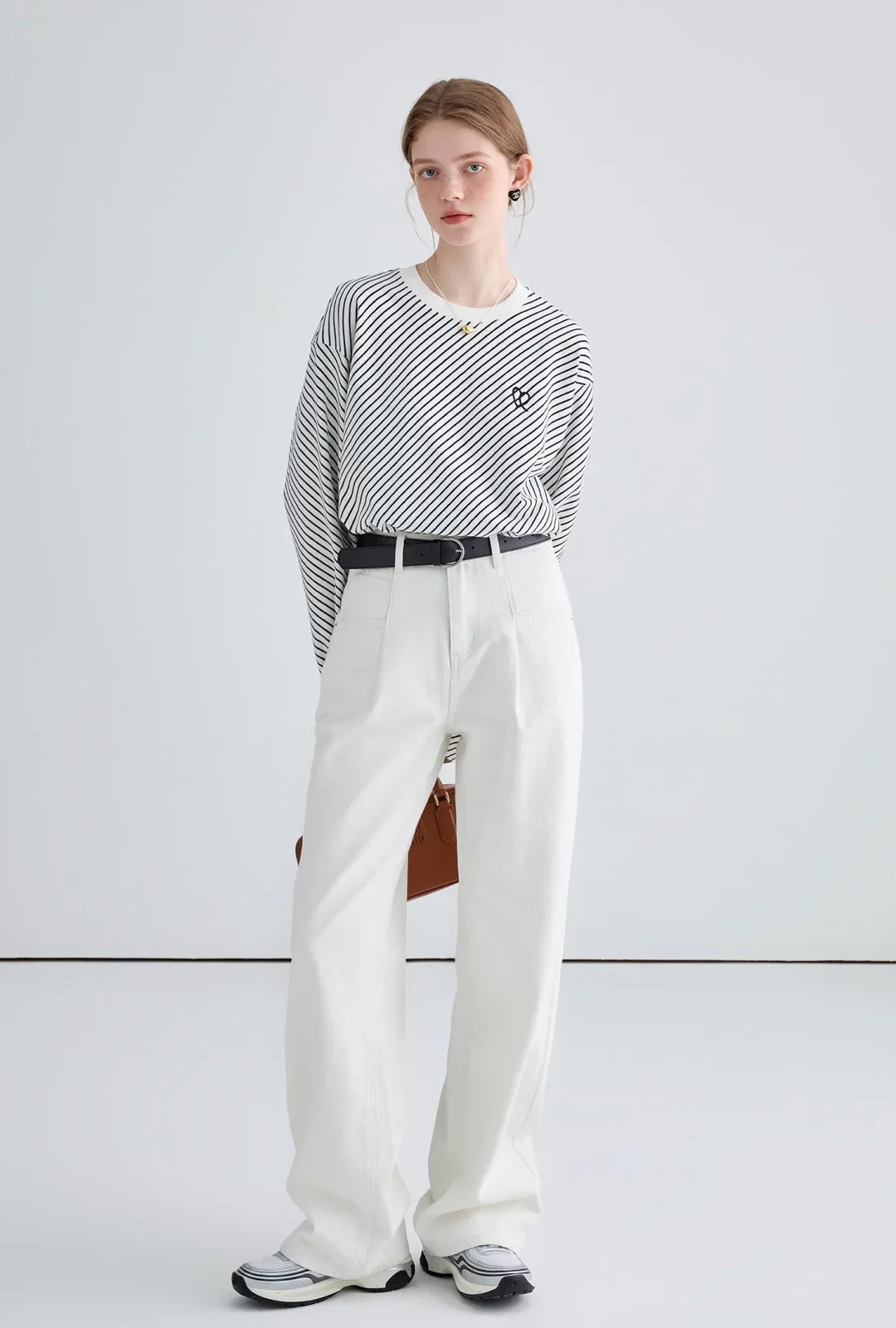 White Relaxed Wide-Leg Jeans