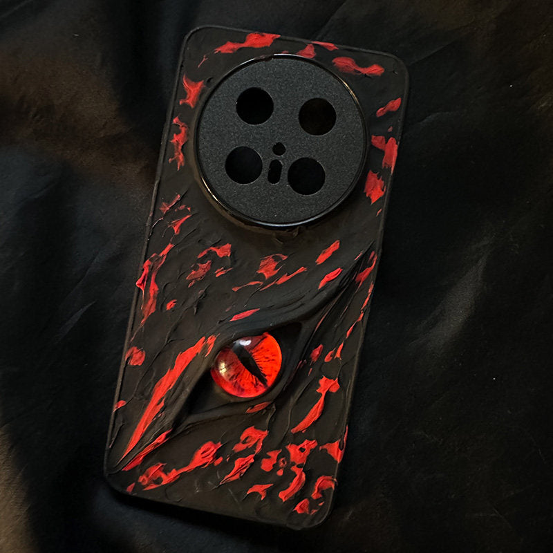 小众红眼睛适用于华为pura70pro手机壳高级感mate60新款mate70pro全包p70防摔p60创意p50PRO硬壳原创mate70