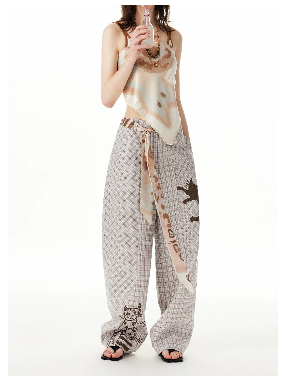 Meadow Doodle Blossom Tie Belt
