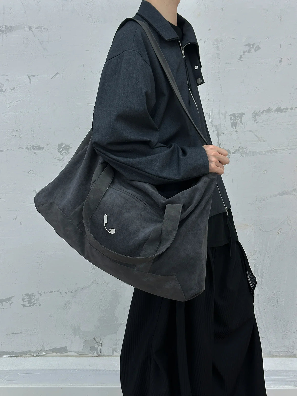 Slouchy Washed Canvas Hobo Bag
