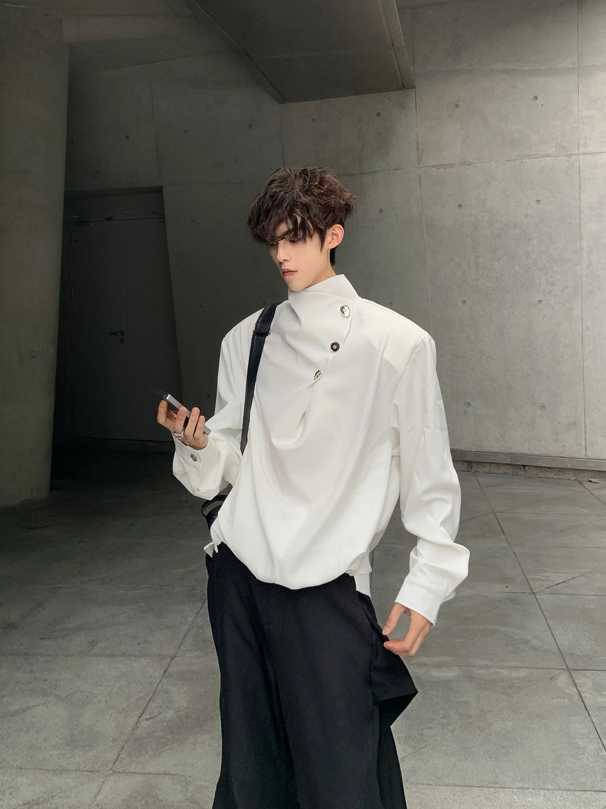 Ascent Drape Collar Shirt