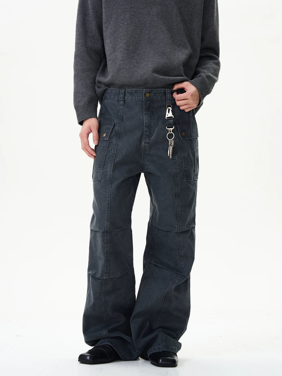 Vintage Panel Seam Wide Leg Cargo Pants