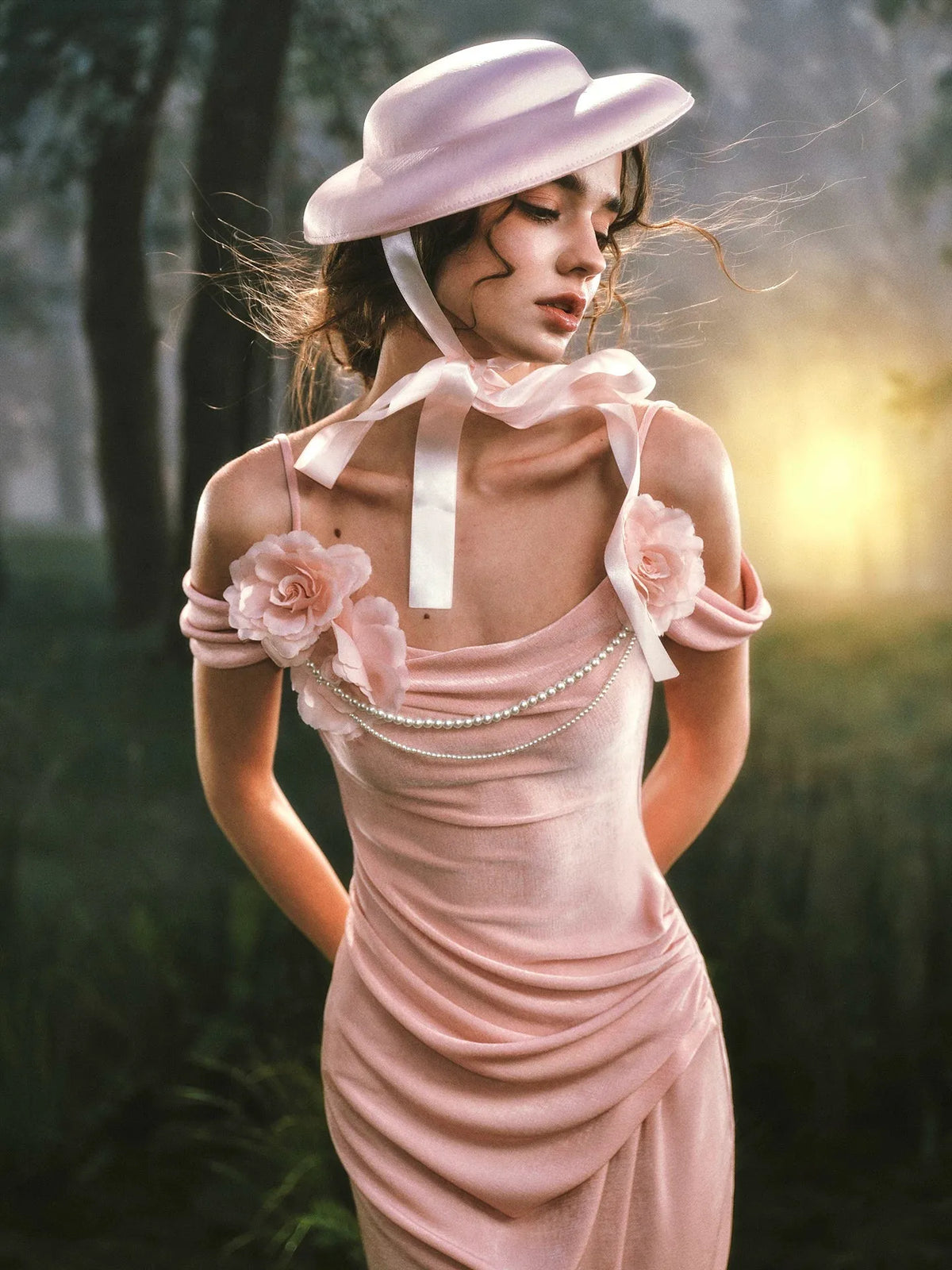 Time Blossom Letter Dress