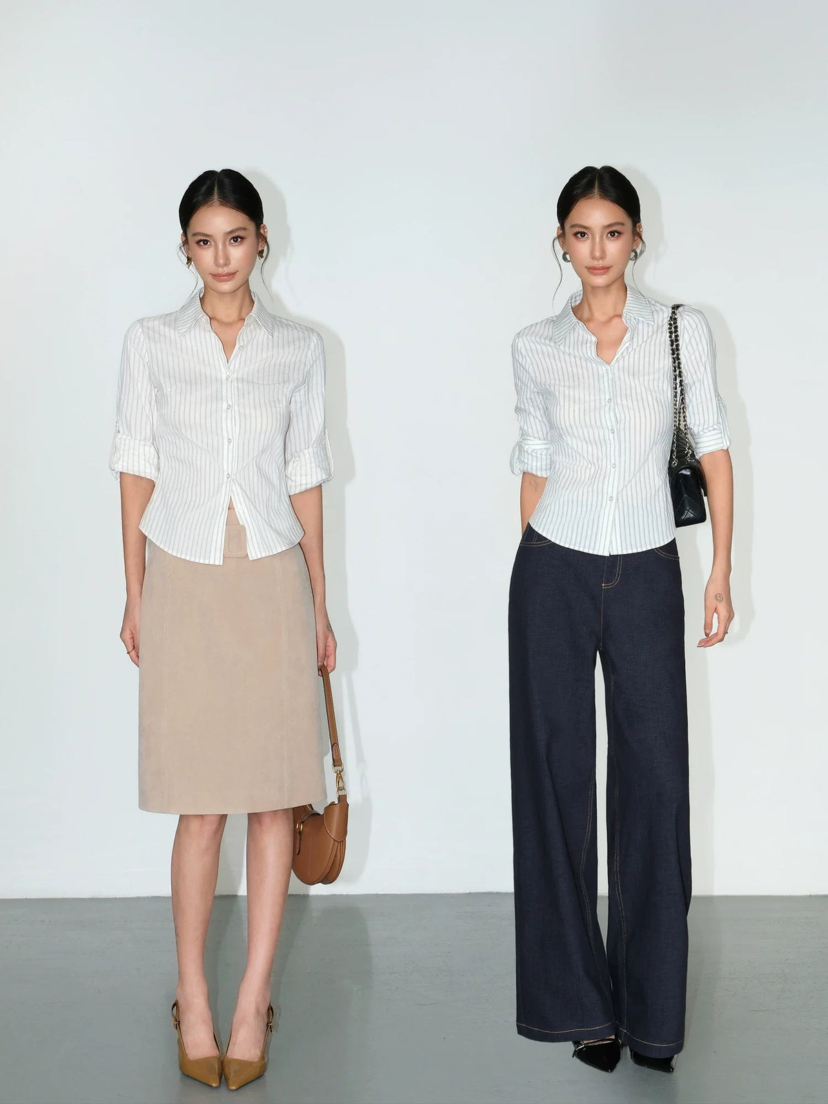 Contour Stripe Tailored Shirt