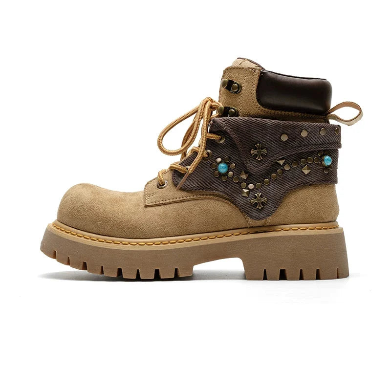 Turquoise Trail Embellished Ankle Boots