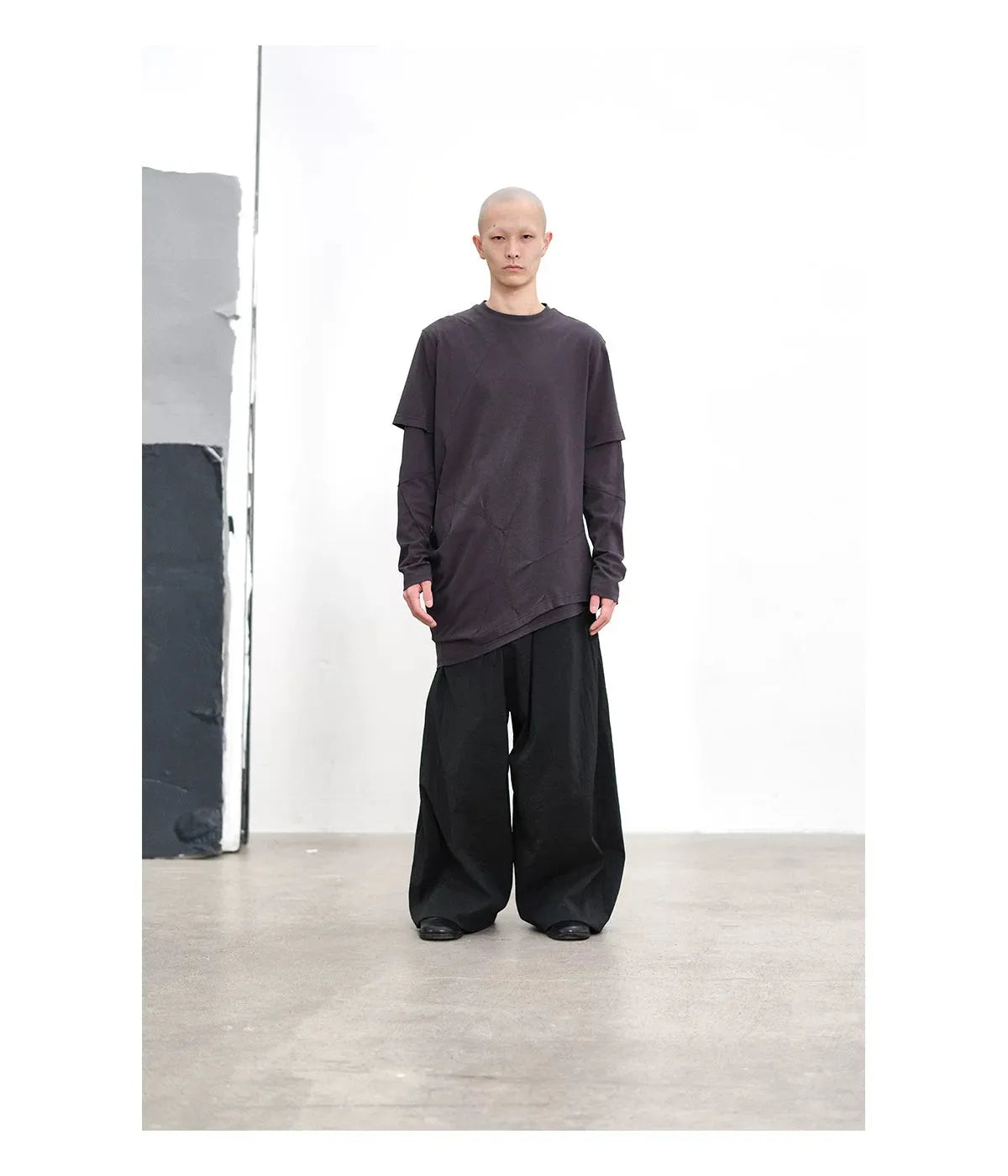 Asymmetric Panel Oversized Cotton T-Shirt