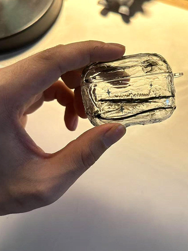 简约晕染适用苹果耳机套airpods4无线蓝牙保护壳airpodsPro2创意耳机盒airpods3透明小众airpodspro防摔硬壳