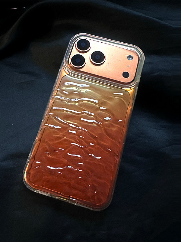 创意橙色渐变适用苹果17Promax手机壳iPhone16Pro高级感15Promax手工原创14Pro小众情侣13防摔12软壳大孔11