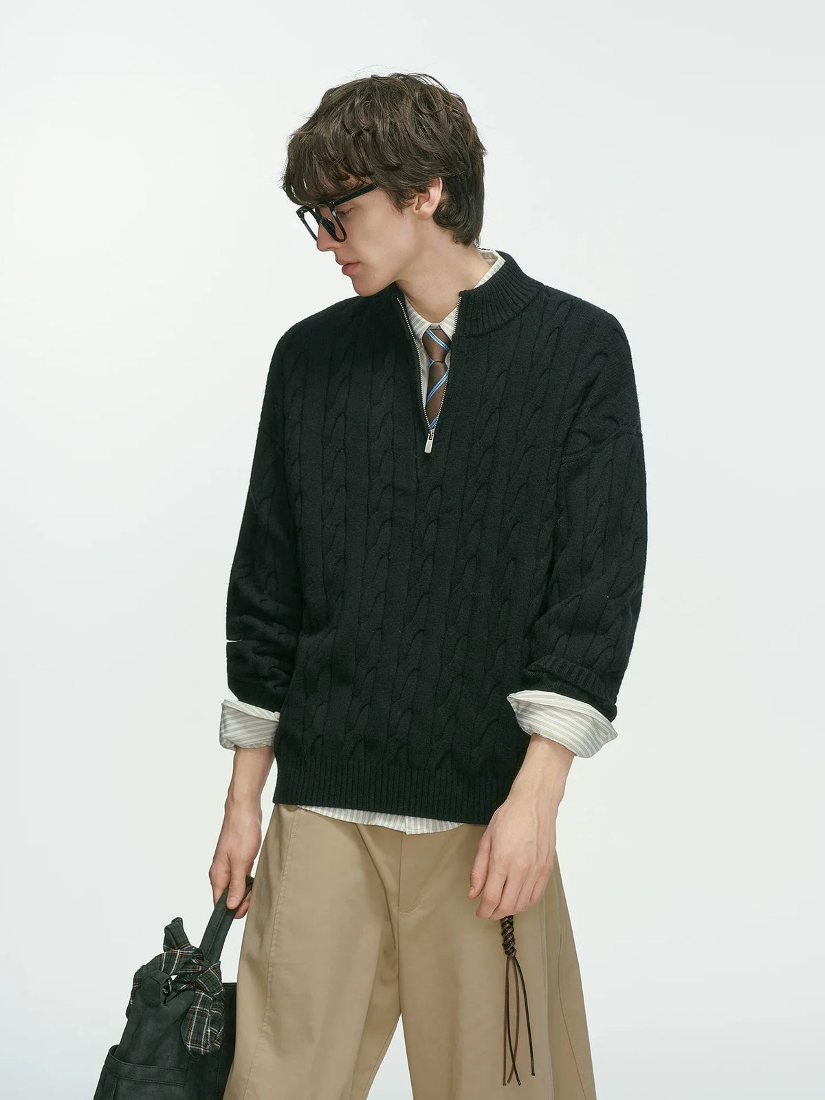 Sandline Cable Half‑Zip Sweater