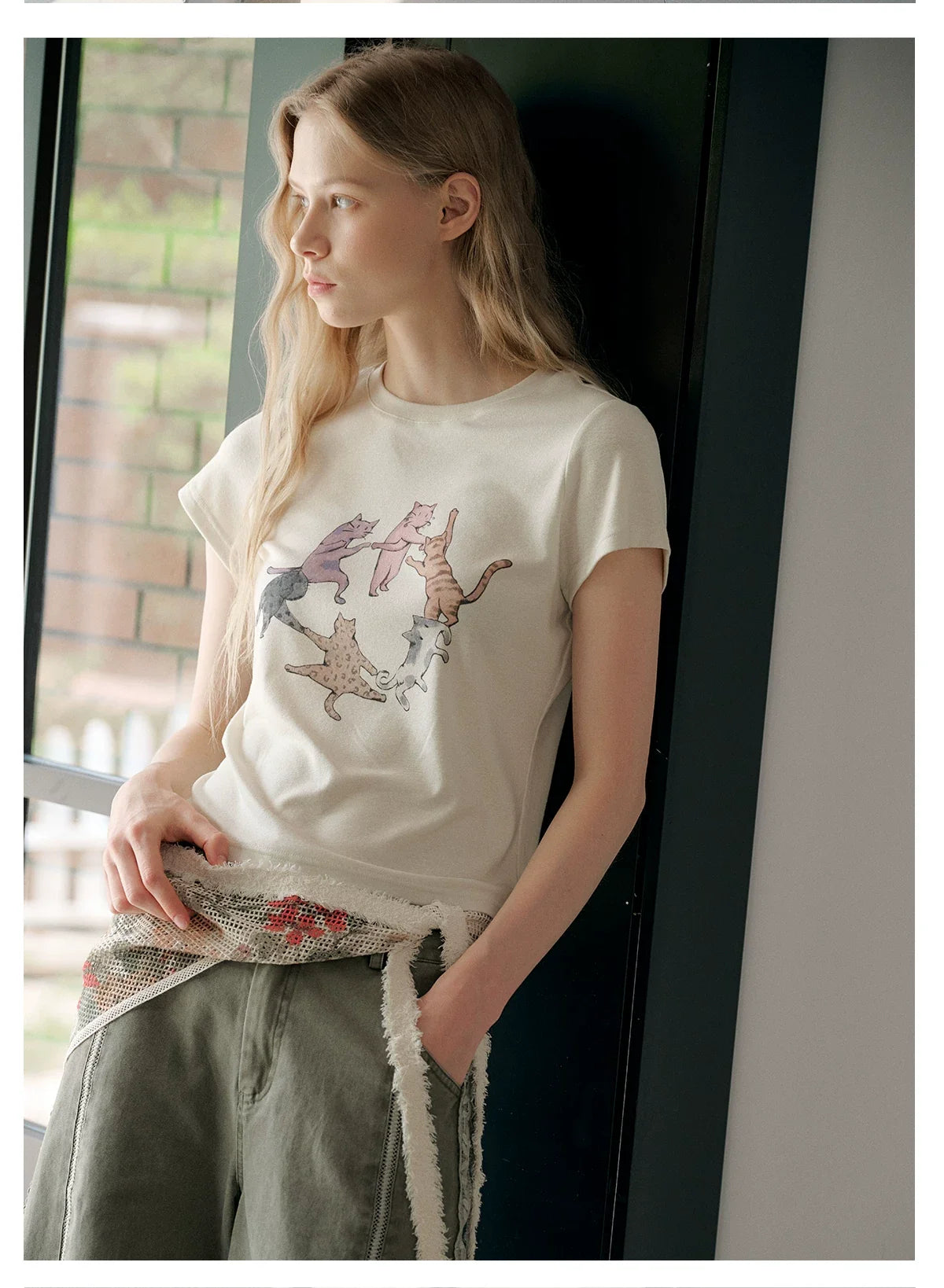 Ring‑Around Kitties Dance Tee