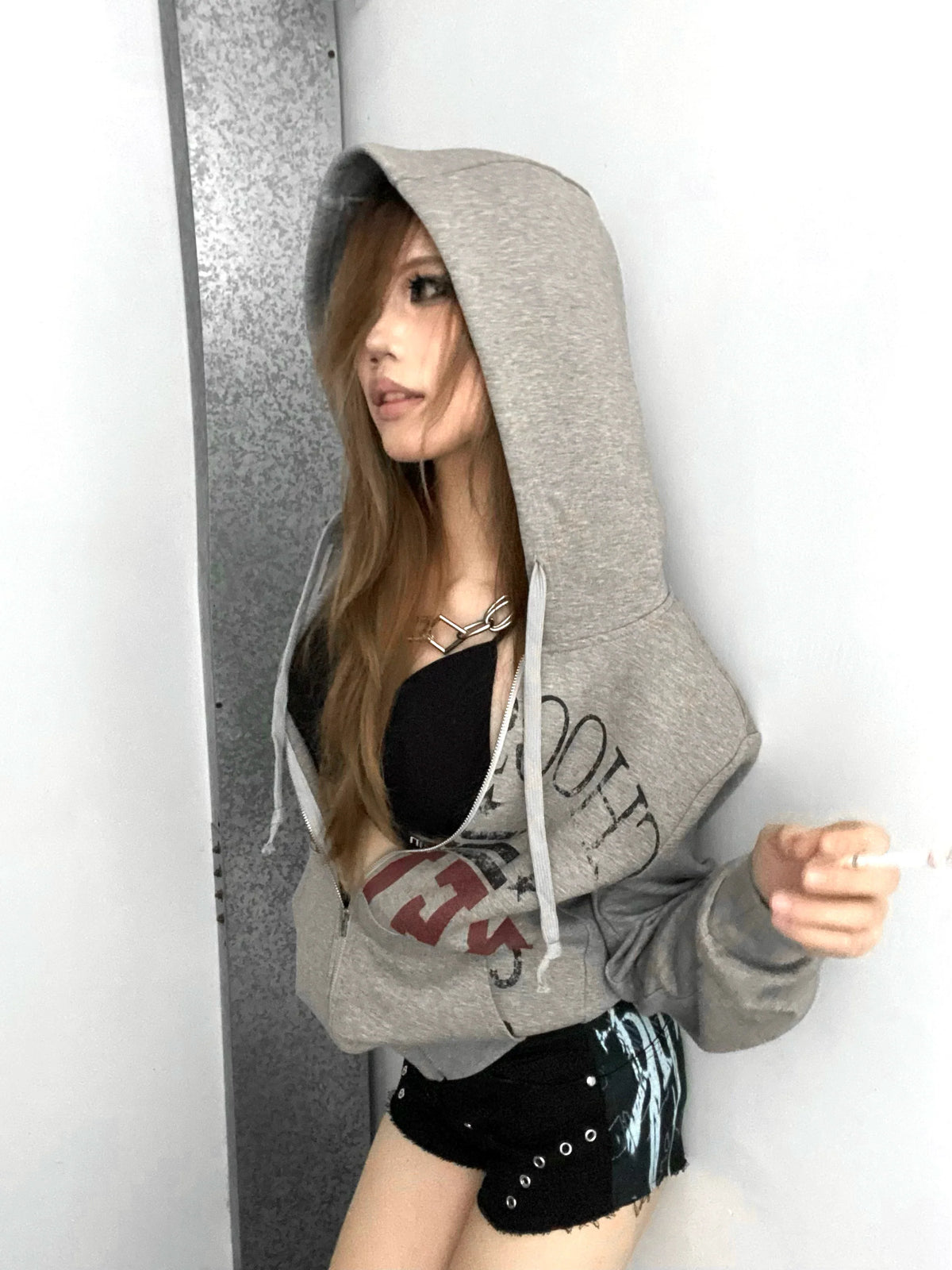 Choose Life Distressed Zip Hoodie