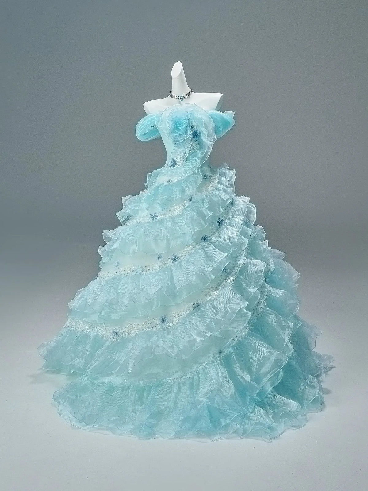 Ethereal “Spirit Princess” Cascading Tulle Couture Gown
