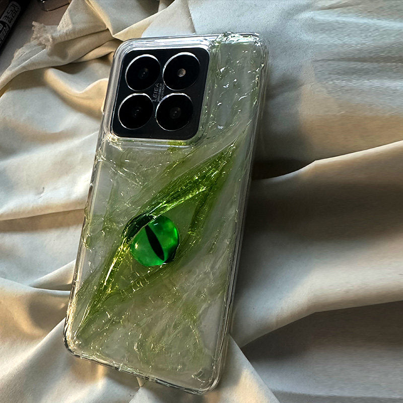 ins立体暗绿冰晶蝶适用小米15手机壳新款13ultra硬壳14pro创意xiaomi13情侣时尚透明13pro个性11全包UL防摔