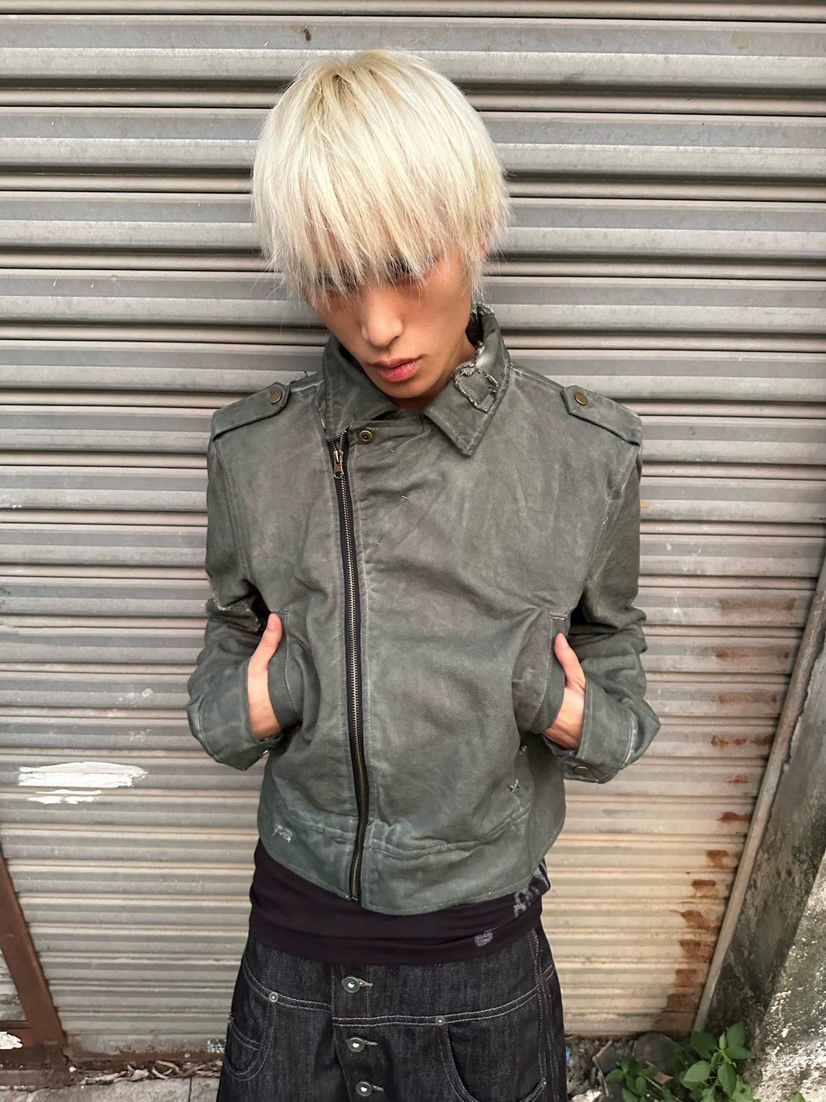 King Rat Five‑Star Dyed Moto Jacket