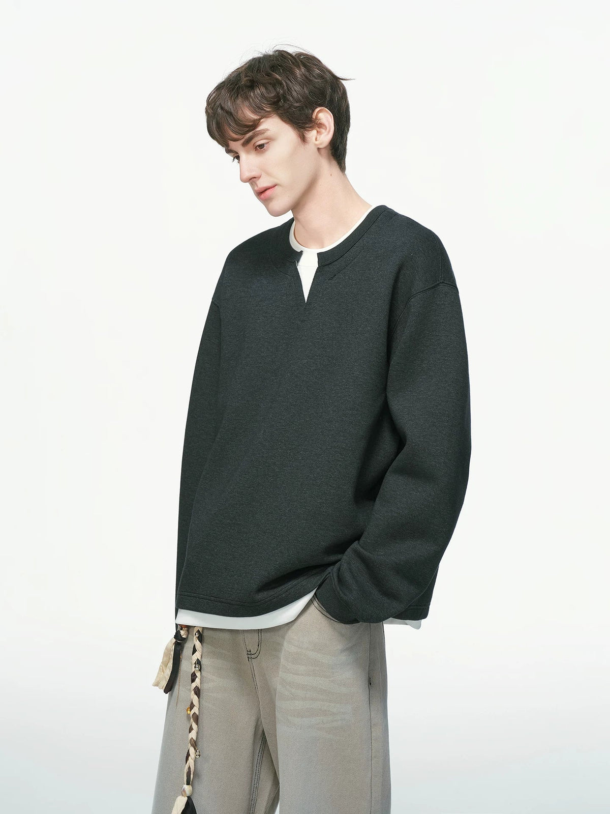 Softlane Layered Crew Sweatshirt