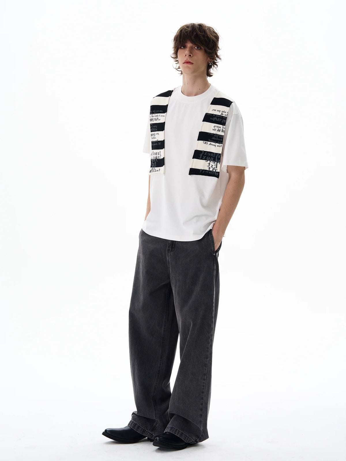 Graphic Stripe Patchwork Tee