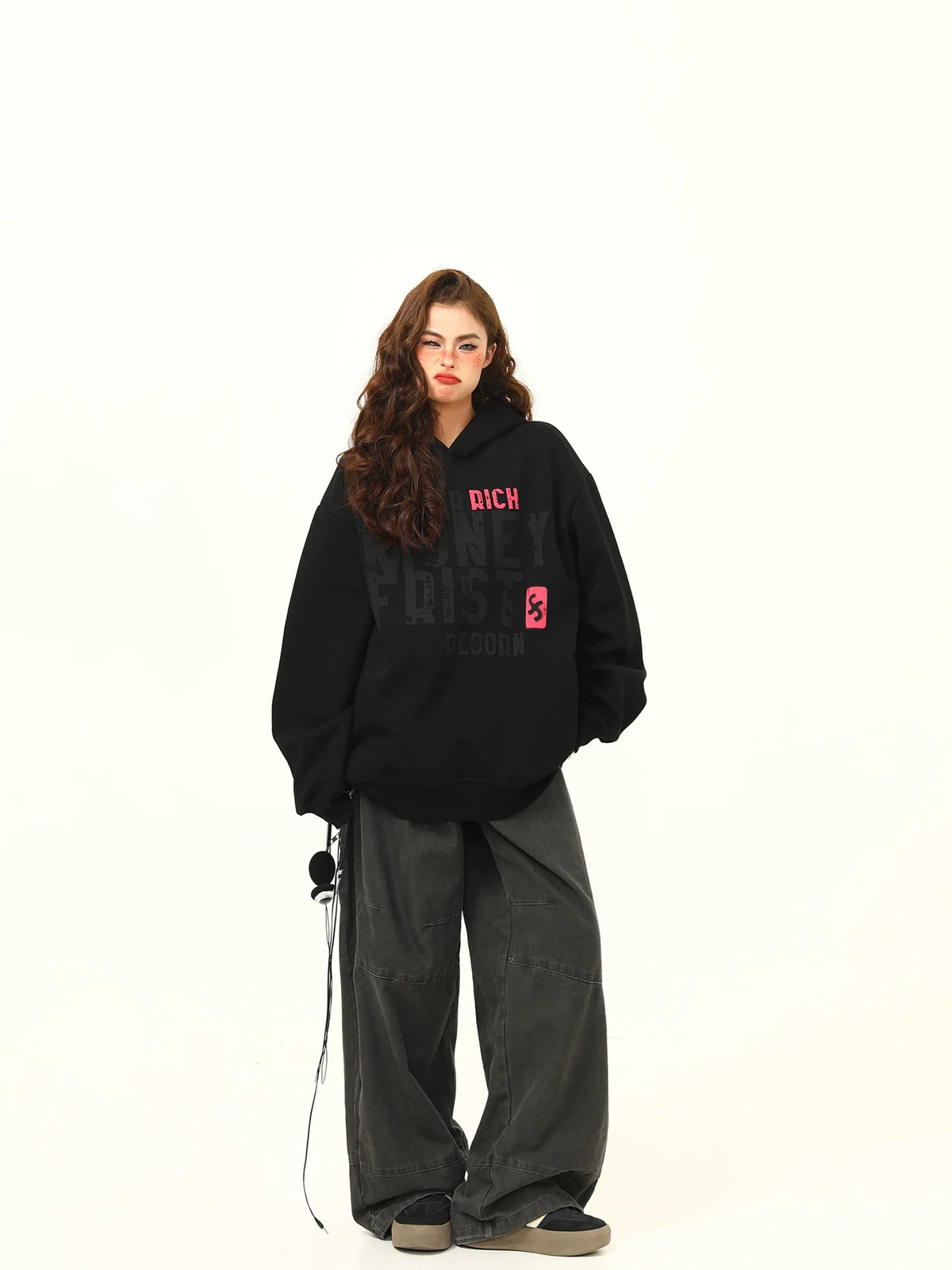 Money Frist Streetwear Black Hoodie