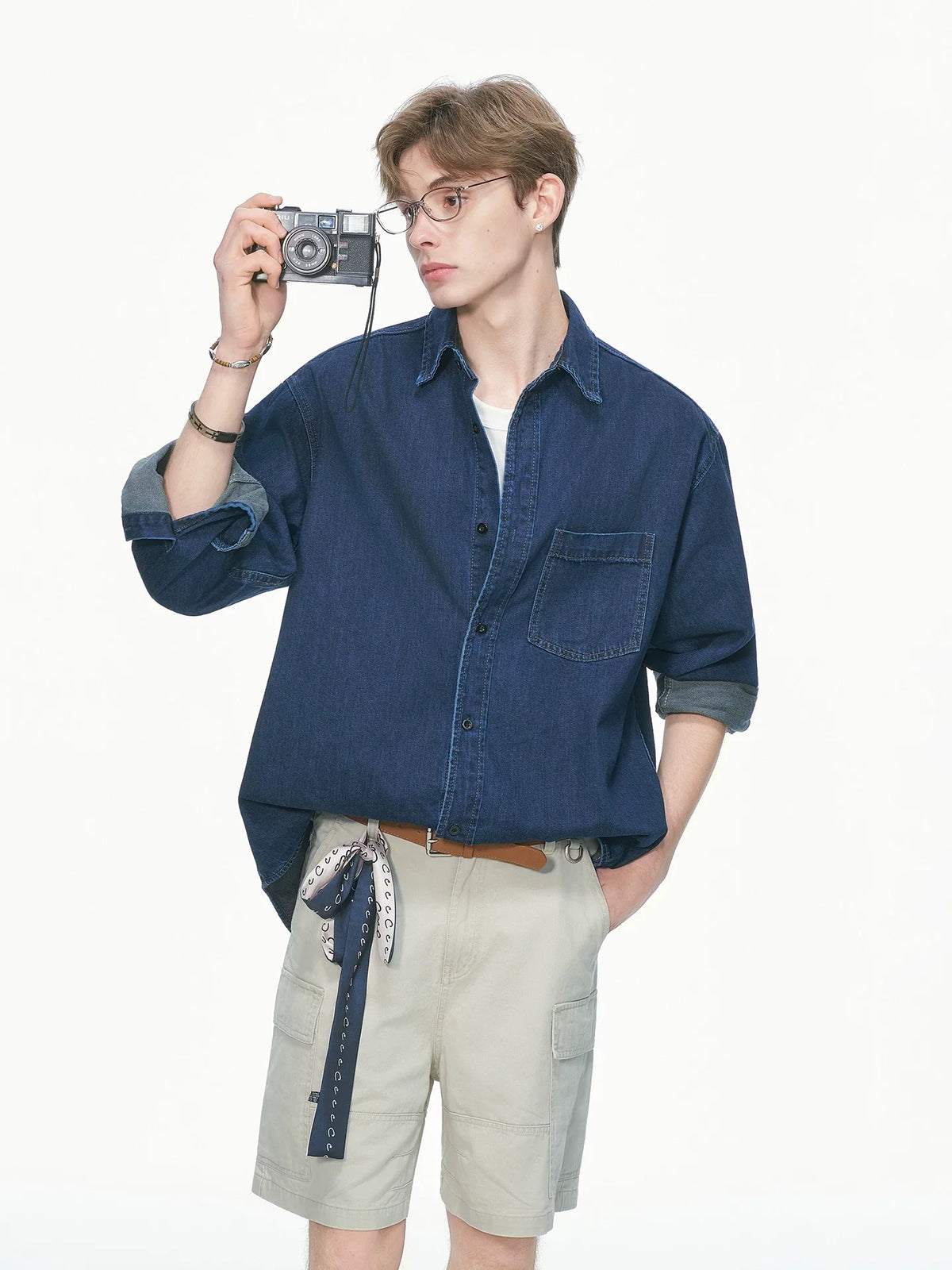 Indigo Studio Oversized Denim Shirt