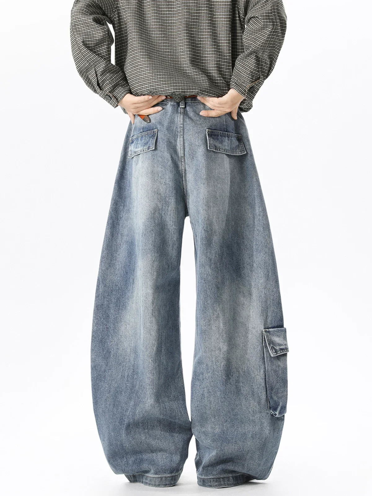 Harbor Drift Ultra‑Wide Cargo Jeans