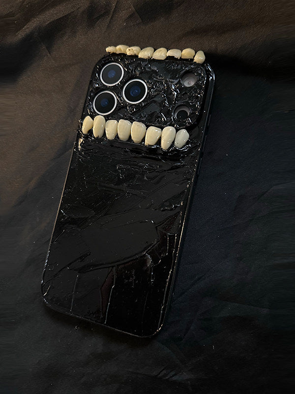 新款立体牙齿适用苹果17Pro手机壳iPhone16Promax高级感15Promax硬壳14小众13全包12Pro防摔x保护套11网红