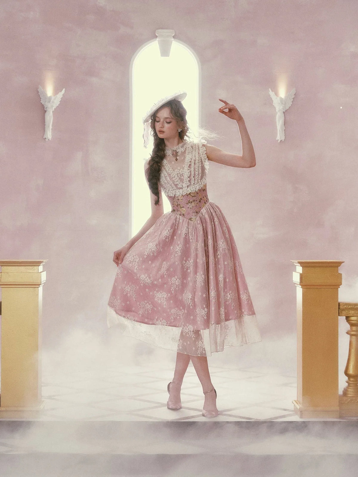 Rose Ode Rococo Couture Dress