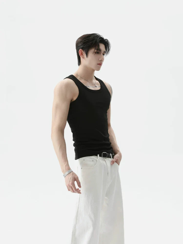 280G Ribbed Athletic Tank Top