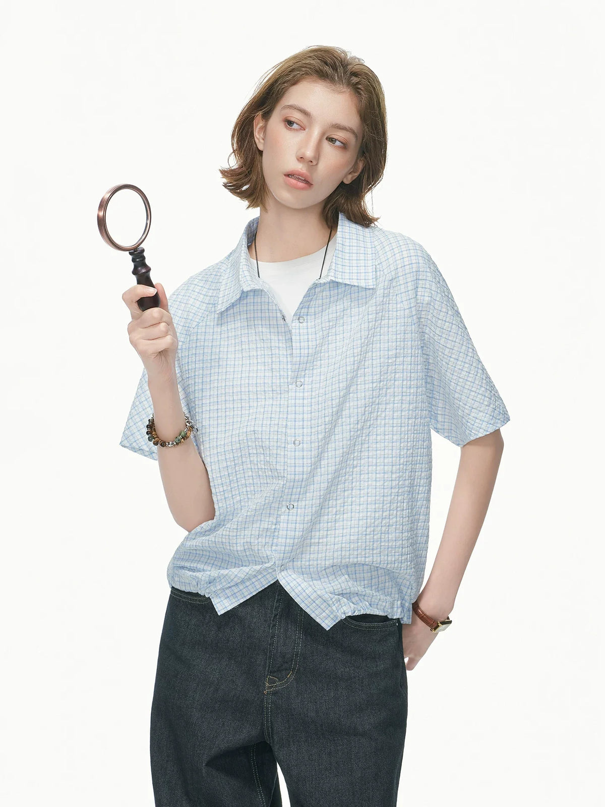 Pastel Check Breeze Short-Sleeve Shirt