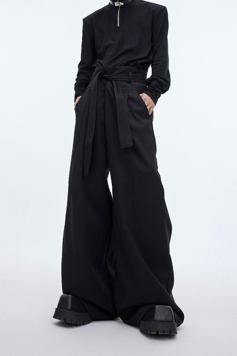High Waist Draped Trousers
