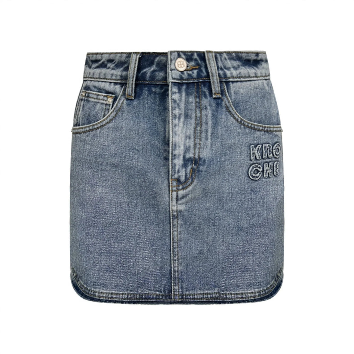 A Line Denim Skirt Set-Up